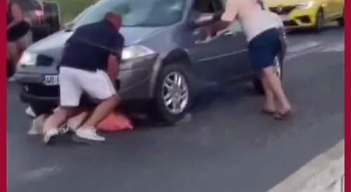 Driver tries to escape after running over woman