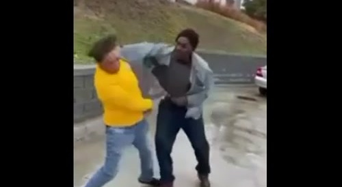 Black people fighting...