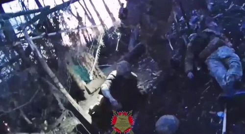 Russian special forces are working. Destruction of Ukrainian Nazis at night.