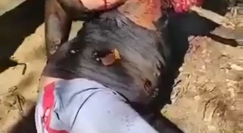 Man tortured with a blowtorch... !