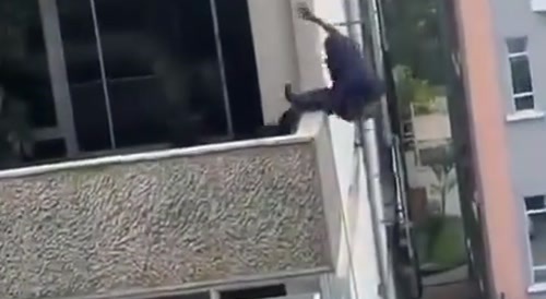 Man falls while trying to enter his home via balcony... !