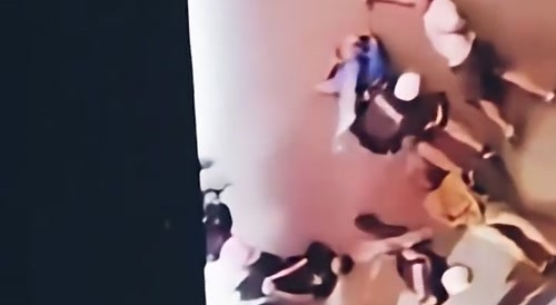 Serbian police molesting people