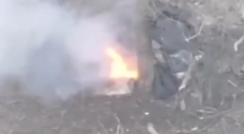 The wounded Ukrainian burns beautifully.