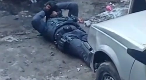 Police officer shot in the neck