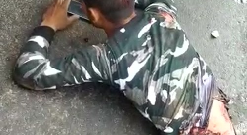 Bike rider ran over by dump truck