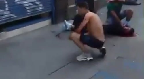 Man gored by multiple attackers in crowded city street... !