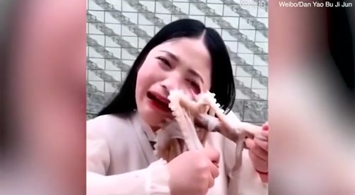woman is attacked by an octopus