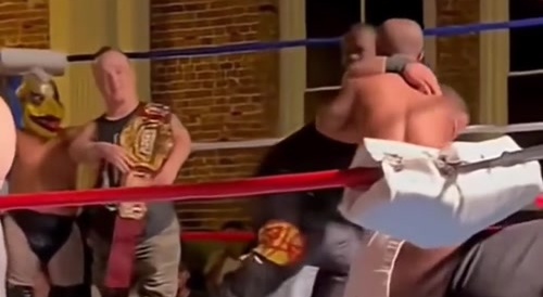 A midget boxing ring for horny paying women... !
