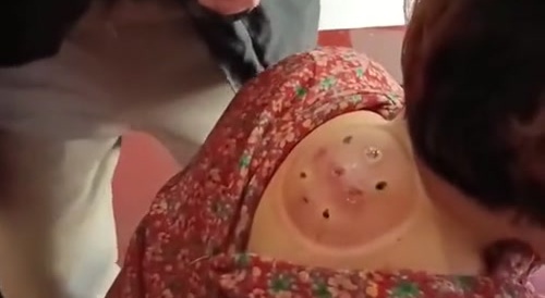 Woman is stabbed with red-hot piece of metal in medical treatment... !