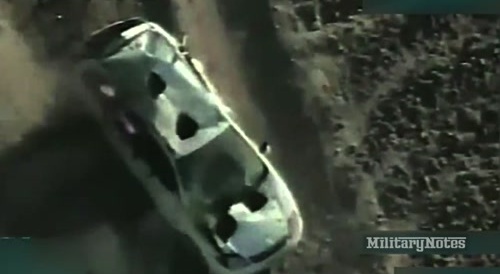 An A10 swoops in on a Taliban car... !