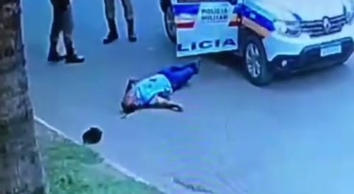 man shot by police brazil