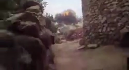 Sniper position is bombed : "2000 lbs of shit up his ass"... !