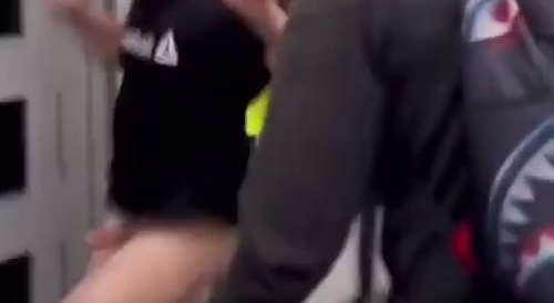White Guy Beaten After Showing Off His Butt To Young Blacks