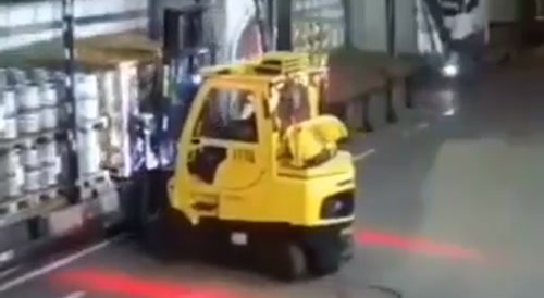Forklift accident