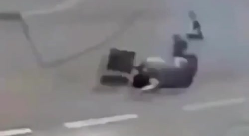 Close Call During A Brutal Accident