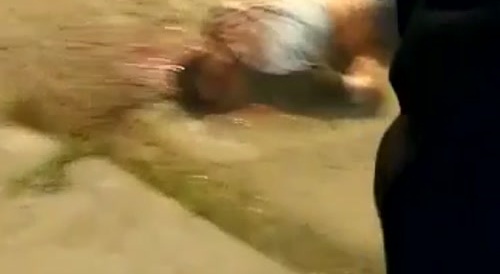 Skull completely obliterated by bullets