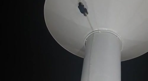Mentally ill or suicidal man climbs water tower & falls...