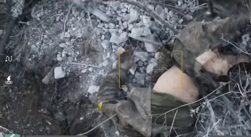 Many Ukrainian corpses lie in the fields.