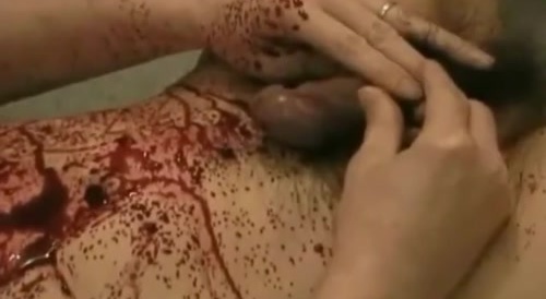 First the needle, then the blood, then the sperm... !