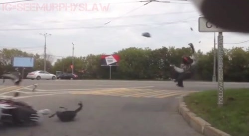 Motorcyclist crashed
