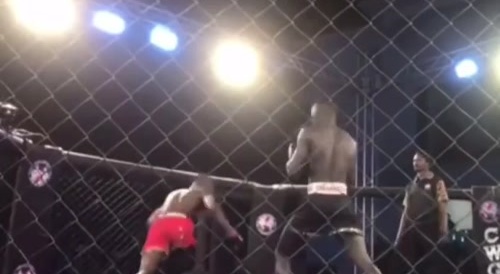 Hard Punch Sends Mouthpiece Into The Crowd