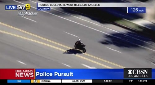 LA Police Chase: Air Cartwheel Caught By News Station