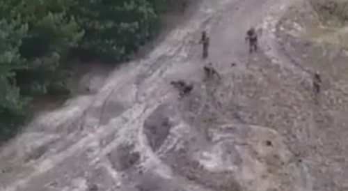 Russian backliners shoot retreaters