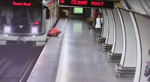 Suicide in Prague Subway