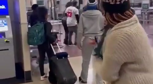 fighting at Minneapolis Airport...