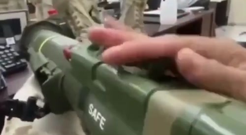 Rocket launcher : soldier puts safety pin off & fires in their room...
