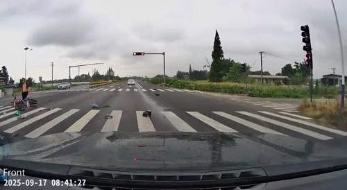 A Cop Ran A Red Light Striking A Motorcyclist, Then Speeds off