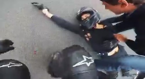 Girl Riding Too Fast