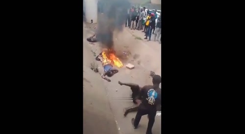3 extortionists are burned alive and/or stoned by angry mob... !