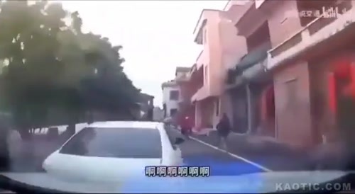Asian Woman Confuses Acceleration Pedal With Brake