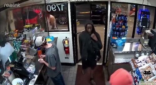 good American robbed and shot while manager laughing