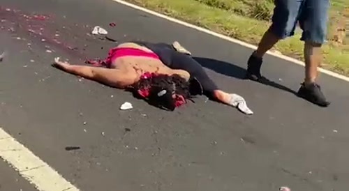 His girlfriend got flattened
