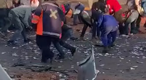 Cash van bombed in South Africa..!