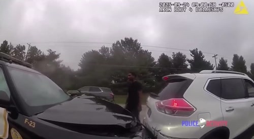 Dude Crash into Police Vehicle Because He Hates Cops