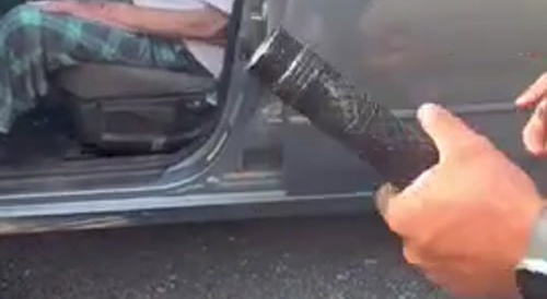 Grandpa is burning rubber