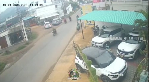 Elderly Woman From India Tries To Cross The Road
