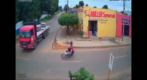 Speeding Motorcyclist Ran Over By Truck