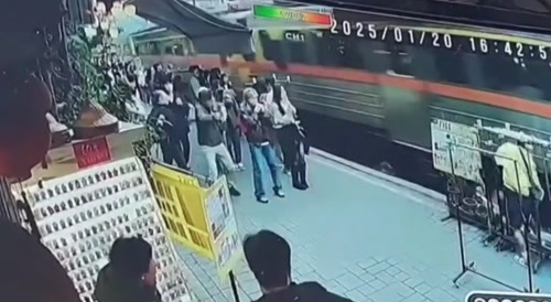Stupid Woman Meets Train On Time