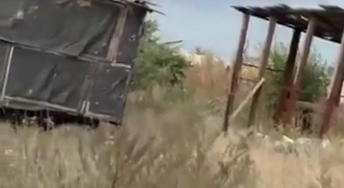Russian military helicopter by a Ukrainian FPV drone.