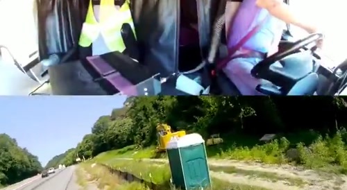 Truck driver refuses to give way