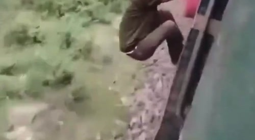 Some guy trying to hold on for as long as possible