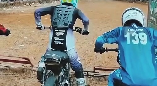Motocross Racer And His Team Have A Bad Day