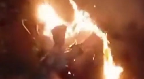Cartel burning dude alive