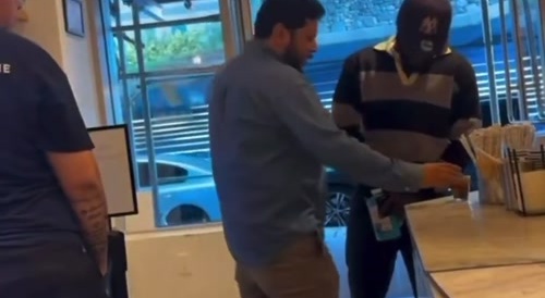 Thug Tries to get a "Free Beer" - Owner gives him "Free Fists"