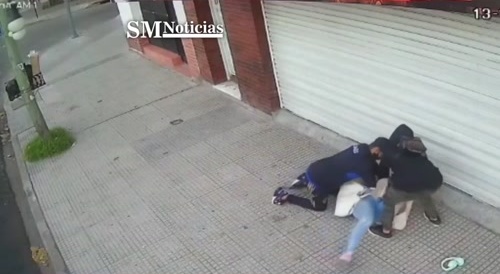 girl is groped during a robbery.