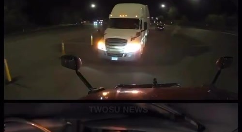 truck driver takes highway wrong direction, does he speak english?...